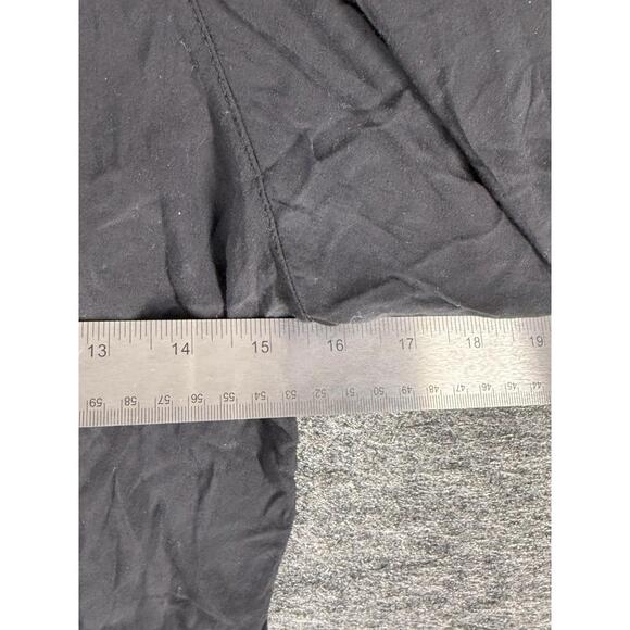 Express Blouse Women S Small Black V-Neck 3/4 Sleeve Rayon Casual Solid - Picture 5 of 7